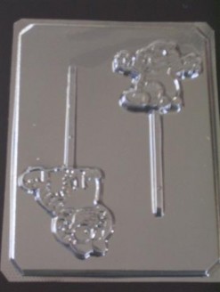 202sp Orange Cat Body Chocolate or Hard Candy Lollipop Mold
